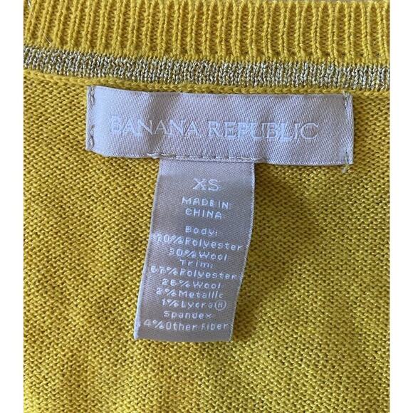 Banana Republic Button Up Cardigan Size XS Women’s Yellow - Picture 3 of 8
